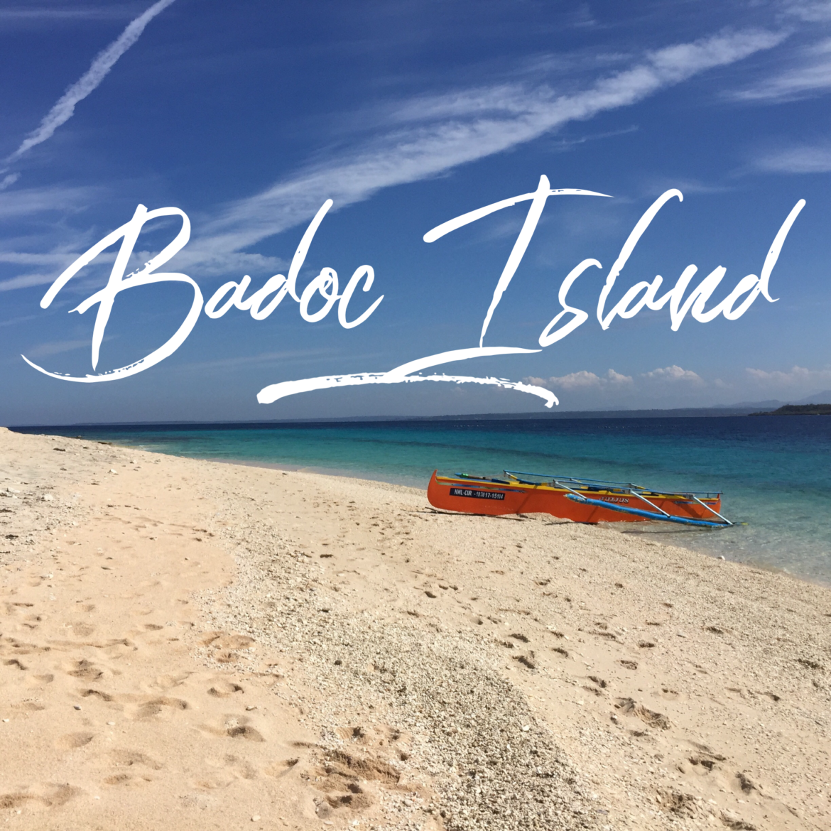 Badoc Island is a perfect little white beach, just off the coast of Badoc.